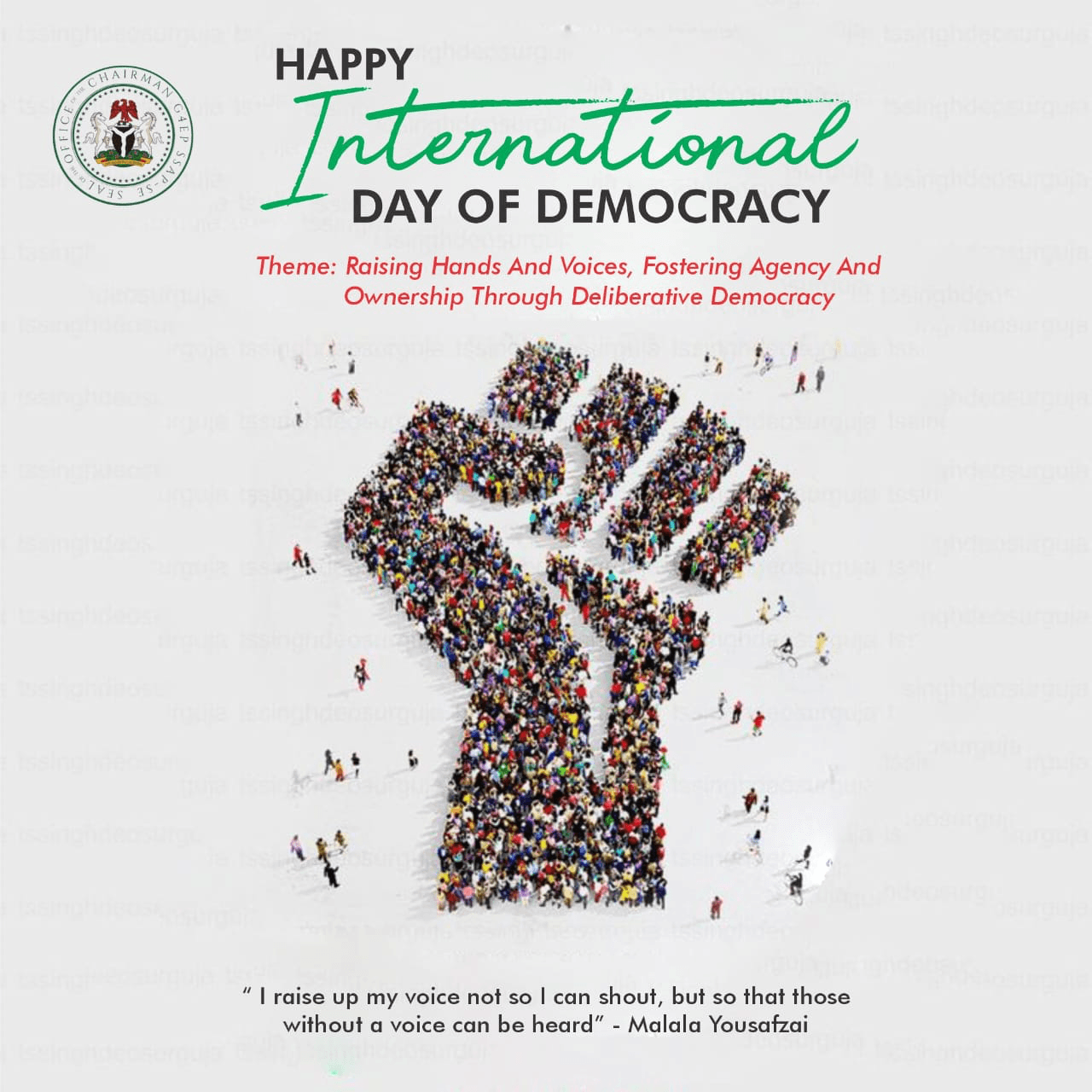 Judith Ogbara Commemorates International Day of Democracy with a Call for Participation, Inclusion, and Ownership