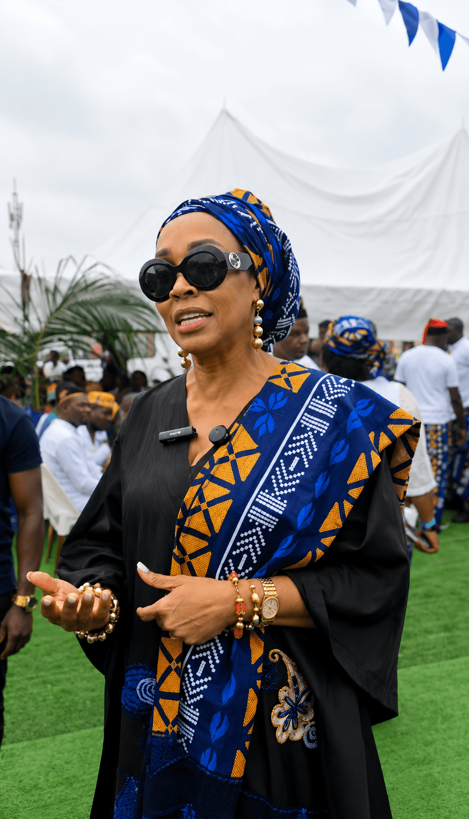 Guests and cultural displays at the Eket event