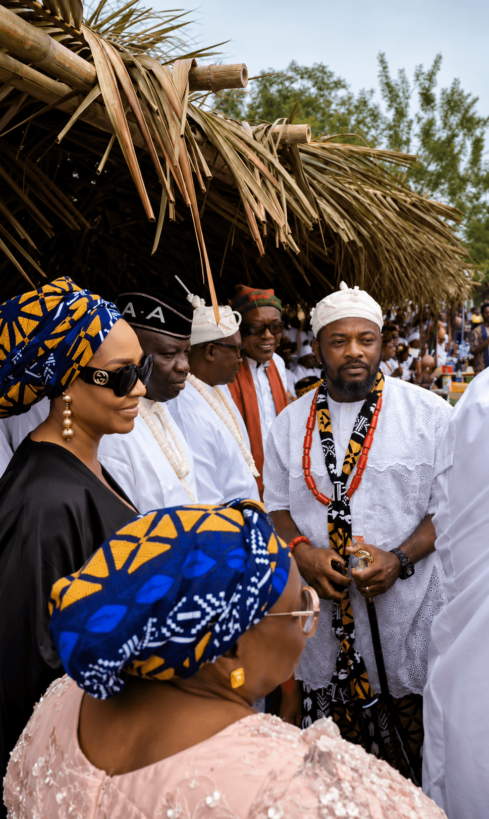 Guests and cultural displays at the Eket event