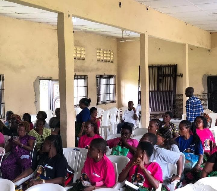 Community members participating in the medical outreach
