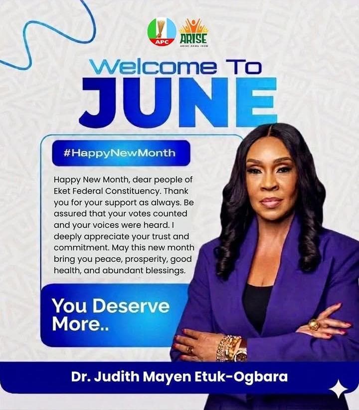 Judith Ogbara Welcomes June with a Message of Hope, Gratitude, and Renewed Commitment